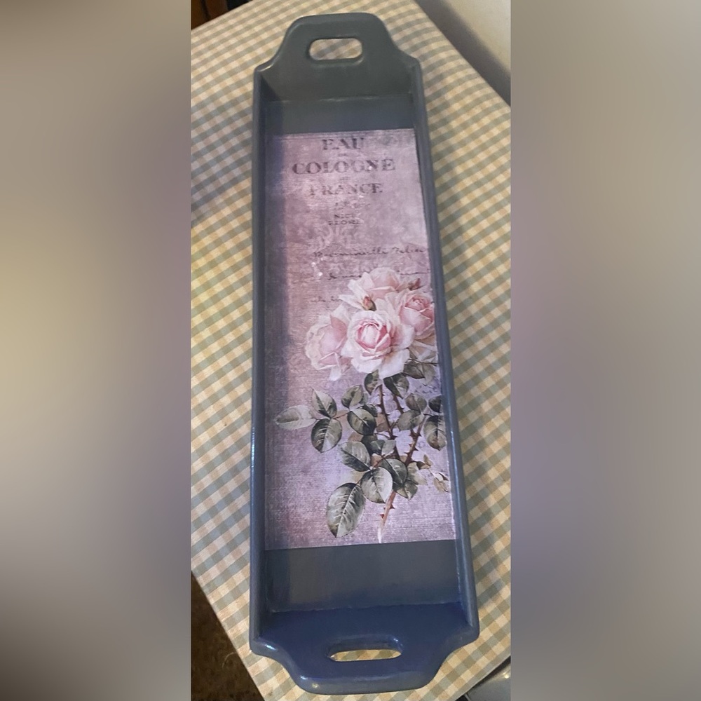 Gray Decorative Tray for Home table/ vanity/dresser tray